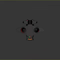 Futuristic Black Sci Fi Vehicle Featuring Red Green Lights Circular Engines And Streamlined Design