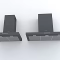 Stylish Black Range Hoods As Essential Modern Kitchen Appliances 3d model