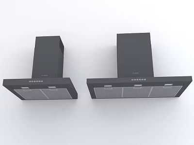 Stylish Black Range Hoods As Essential Modern Kitchen Appliances 3d model