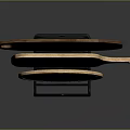 Wooden Cutting Boards With Metal Rack For Kitchen Storage And Organization