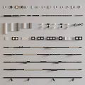Modern downlight spot lamp magnetic attraction track spot lamp steering spot lamp linear lamp grid lamp 3d model