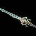 Ornate Ancient Sword With Intricate Hilt Golden Decorations And Green Accents
