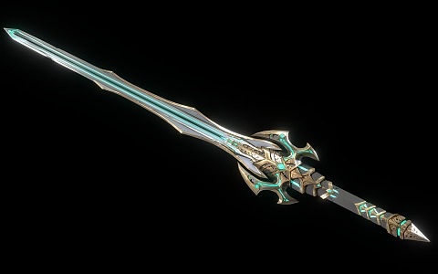 Long Sword Science Fiction Long Sword Magic Weapon 3d model