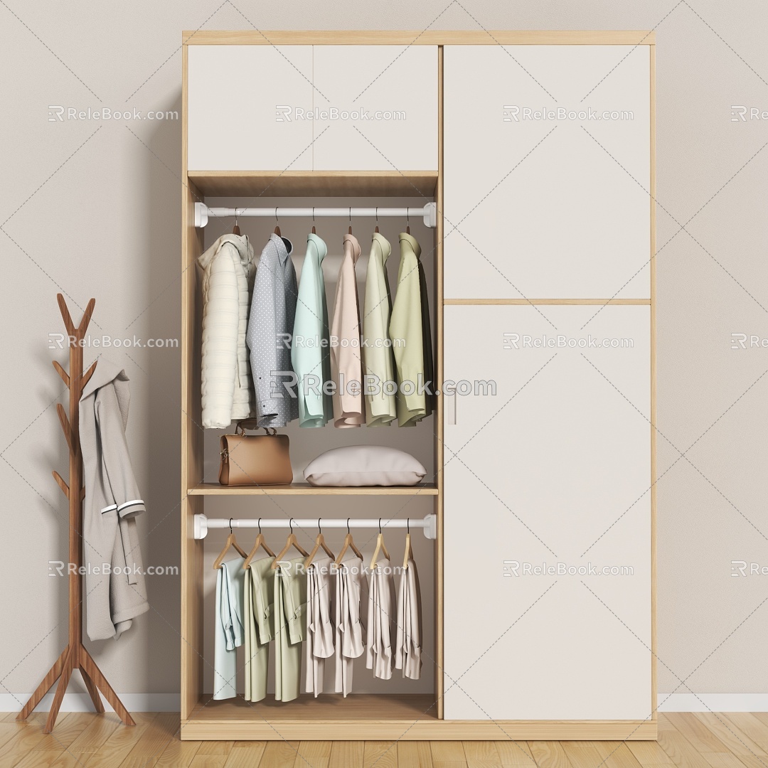 wardrobe hanger clothes 3d model