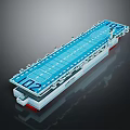 Large Water Transport Ship With Blue Deck And Hull Numbers 16 102