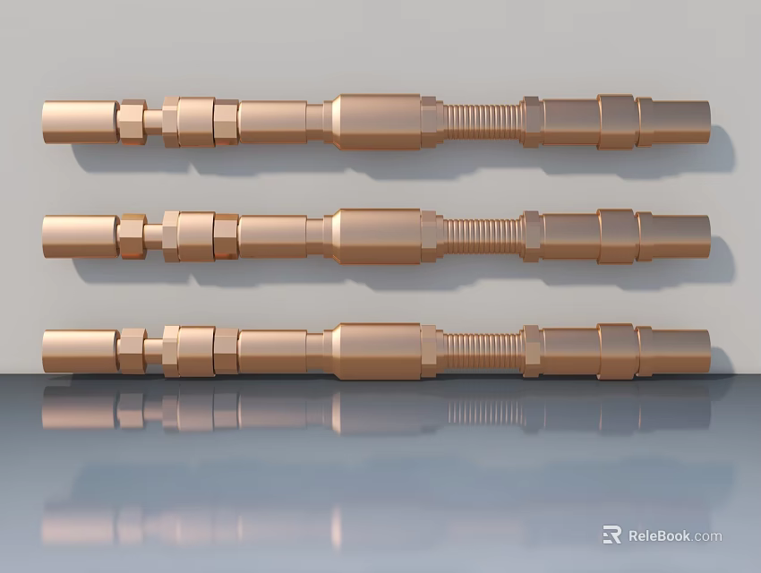 Brass Swing Door Hinges And Connectors For Home Improvement Projects 3d model