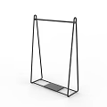 Black Metal Clothing Rack with Stand Design and Bottom Storage Shelf for Home Bedroom Organization