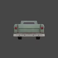 Vintage Rusted Light Green Old Truck With Classic Weathered Exterior