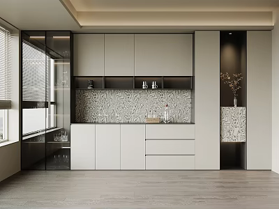 Modern Italian Wine Cabinet Sideboard 3d model