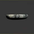 Natural Stone Artisan Piece With Smooth Teardrop Shape And Unique Gray Brown Texture