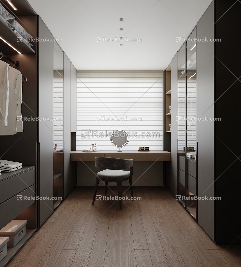 Italian Cloakroom Walk-in Closet 3d model