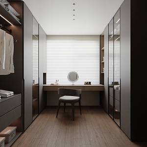 Italian Cloakroom Walk-in Closet 3d model