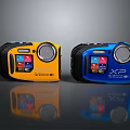 Waterproof Digital Cameras Yellow And Blue XP Series With Rugged Design And LCD Screens