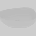 Contemporary White Countertop Washbasin with Sleek Design Smooth Surface and Central Drain
