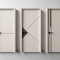 Modern swing door single door 3d model