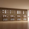 Modern Lingerie Boutique With Wall Mounted Hangers Bras And Panties