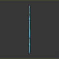 Iconic Game And Movie Character With Shiny Blue Metal Trident Weapon