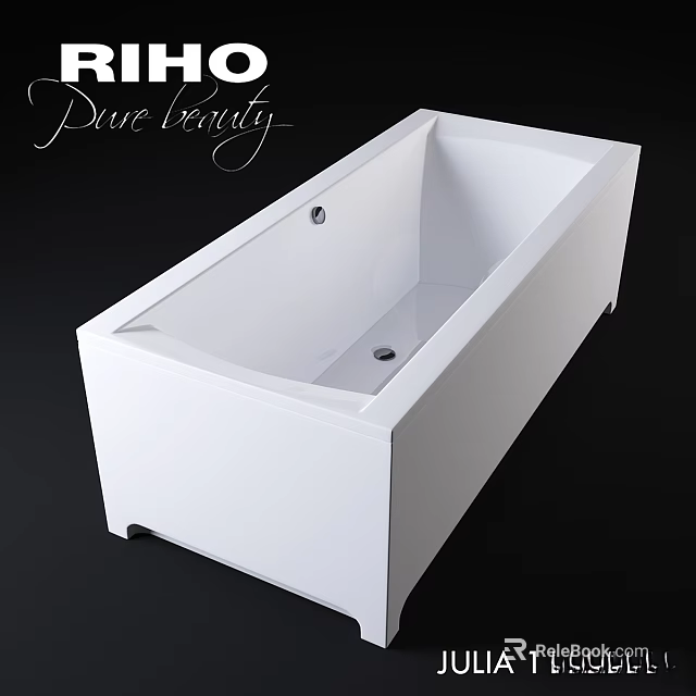 Elegant White Freestanding Bathtub With Modern Minimalist Design And Sleek Surface 3d model 