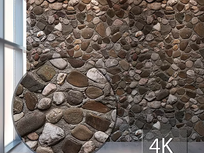 Natural Stone Wall Construction With Irregular Rock Texture And 4K Detail 3d model
