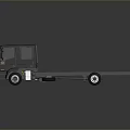 Black Commercial Truck Chassis With Flatbed And Modern Cab Design For Heavy Duty Transport