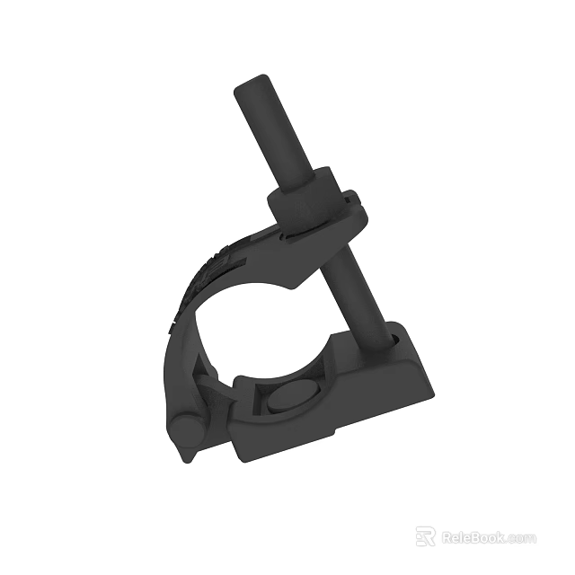 Adjustable Lab Clamp Tool With Stable Base And Vertical Rod Design 3d model 