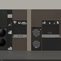 Modern Balcony Cabinets With Washing Machines Sink Storage And Organized Design