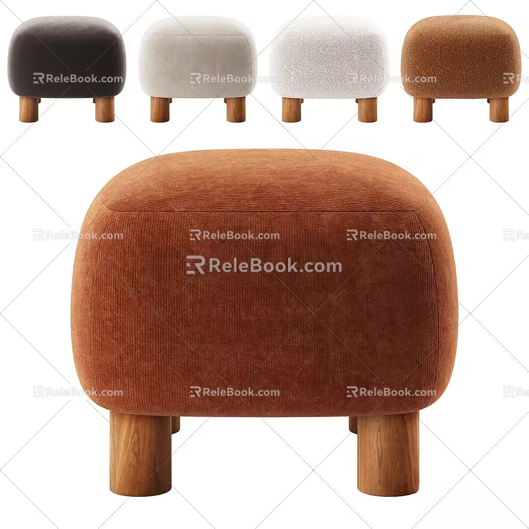 sofa stool pouf 3d model