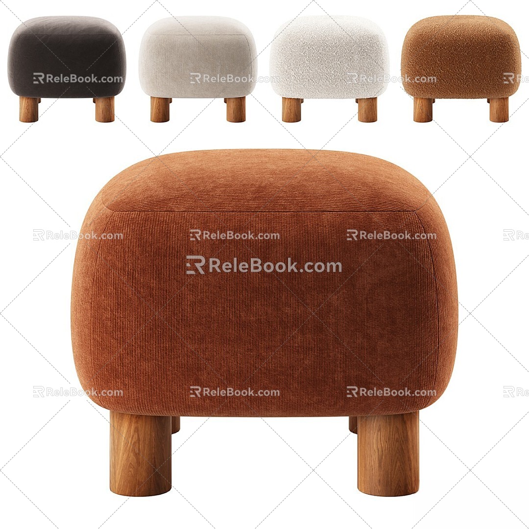 sofa stool pouf 3d model