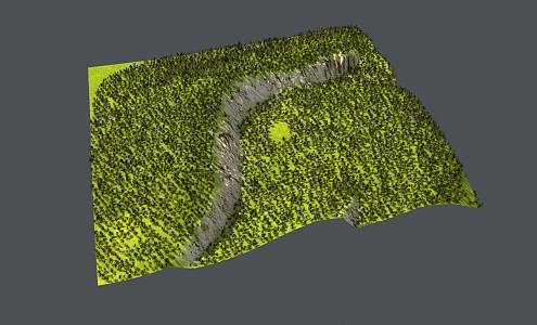 mountain vein topography mountain topography 3d model