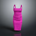 Elegant Pink Dress Sculpture with Fitted Design and Artistic Silhouette Details