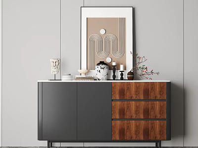 Quiet Side Cabinet Decorative Painting 3d model