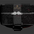 Black Tactical First Aid Kit With Red Cross And Durable Stitching Design