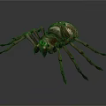 Realistic Giant Spider With Spiky Back Red Markings And Long Legs