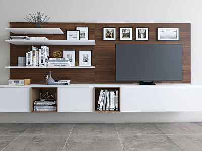 Modern TV Background Cabinet model