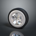 Car Parts Featuring Black Rubber Tire And Shiny Silver Alloy Wheel Rim For Vehicles