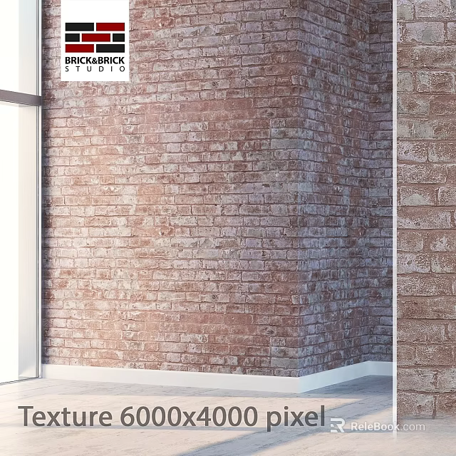 Brickslime Brick Wall Component With Vintage Red Brown Texture For Interior Exterior Application 3d model 