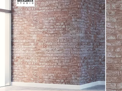 Brickslime Brick Wall Component With Vintage Red Brown Texture For Interior Exterior Application 3d model