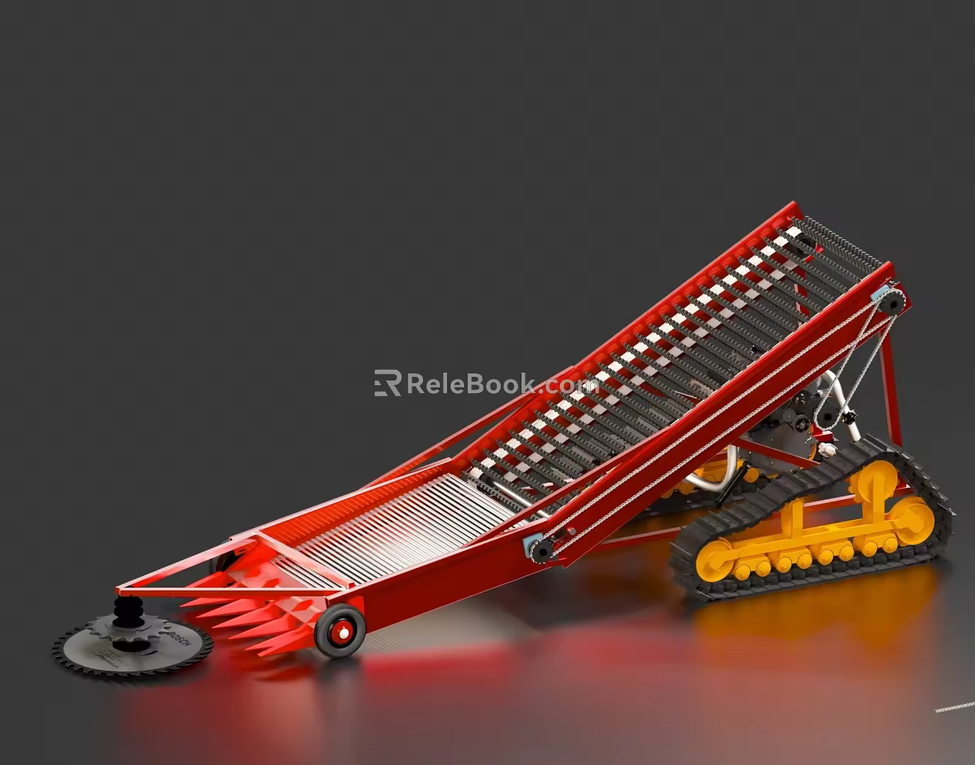Modern Digging Harvester 3d model