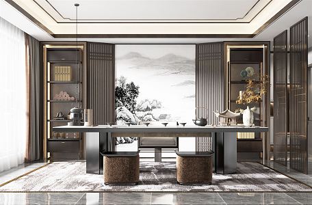 New Chinese Tea Room 3d model