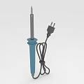 Hardware Tool Electric Soldering Iron With Blue Handle Power Plug And Cable 3d model