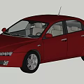 Red Sedan With Streamlined Exterior Design And Black Alloy Wheels