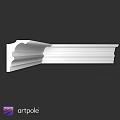 White Architectural Decorative Component With Layered Design And Smooth Finish