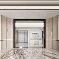 Modern Front Desk Company Lobby Front Desk 3d model