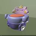 Cute Cartoon Bear Shaped Kids Chair with Pink Purple Orange and Yellow Colors