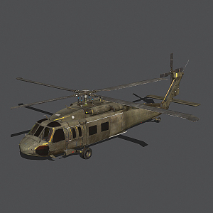 modern helicopter fighter 3d model