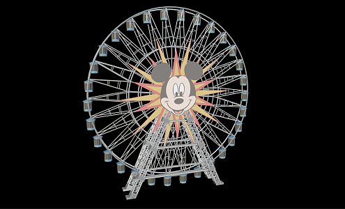 Modern Ferris Wheel 3d model