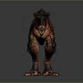 Realistic Ferocious Horned Dinosaur With Red Black Scales Open Mouth 3D Render