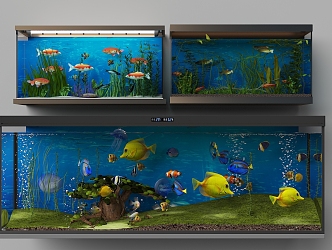 modern aquarium 3d model