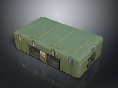 Durable Green Storage Case With Secure Latches For Daily Household Supplies 3d model