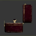 Open Red Velvet Jewelry Box With Ring And Gold Lettering Clothing Accessory